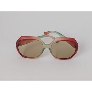 Vintage Large Oversized 80s Plastic Eyeglass Frames Rainbow Retro Japan